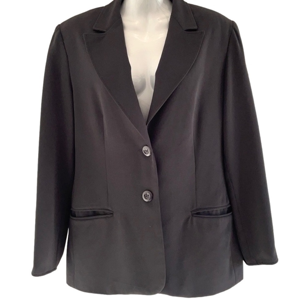Louden Black Blazer Jacket Laura Plus Size 14W
